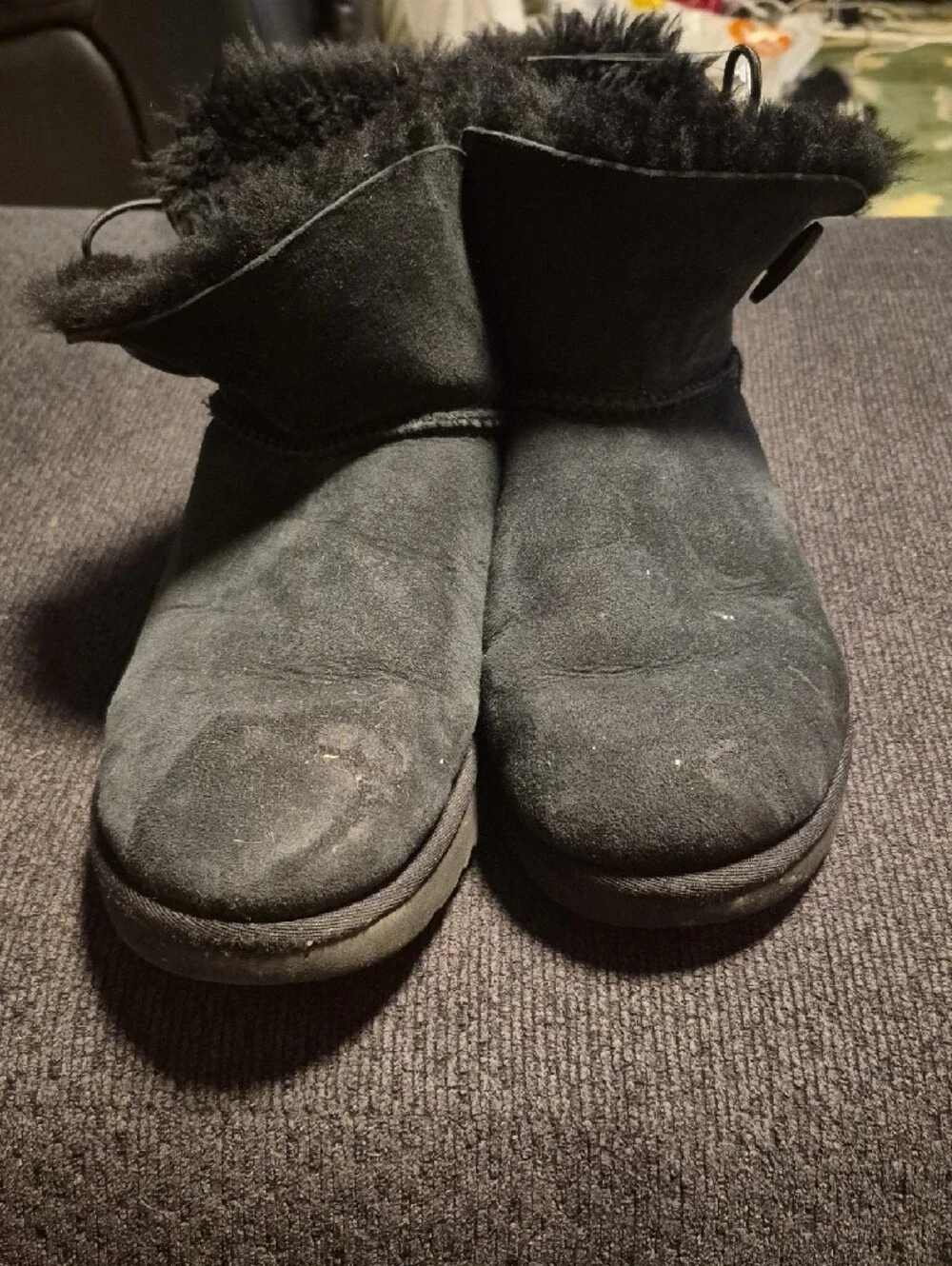 UGG Women's Black Short Shearling Winter Boots